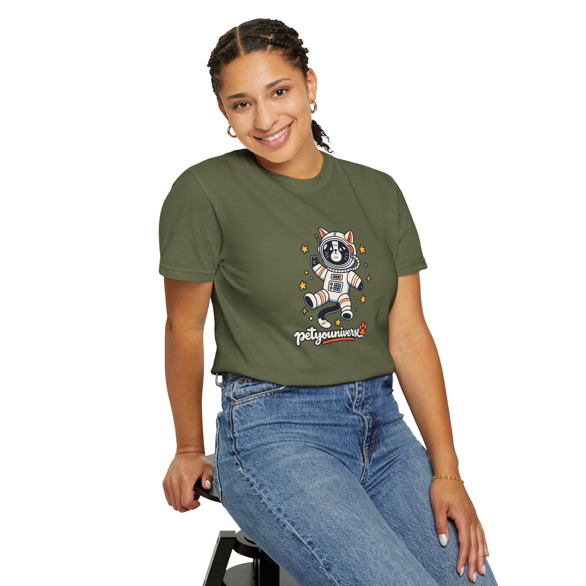 Astronaut Dog T-Shirt — 'PetYoUniverse' Cute Space Pup Tee - Image 60