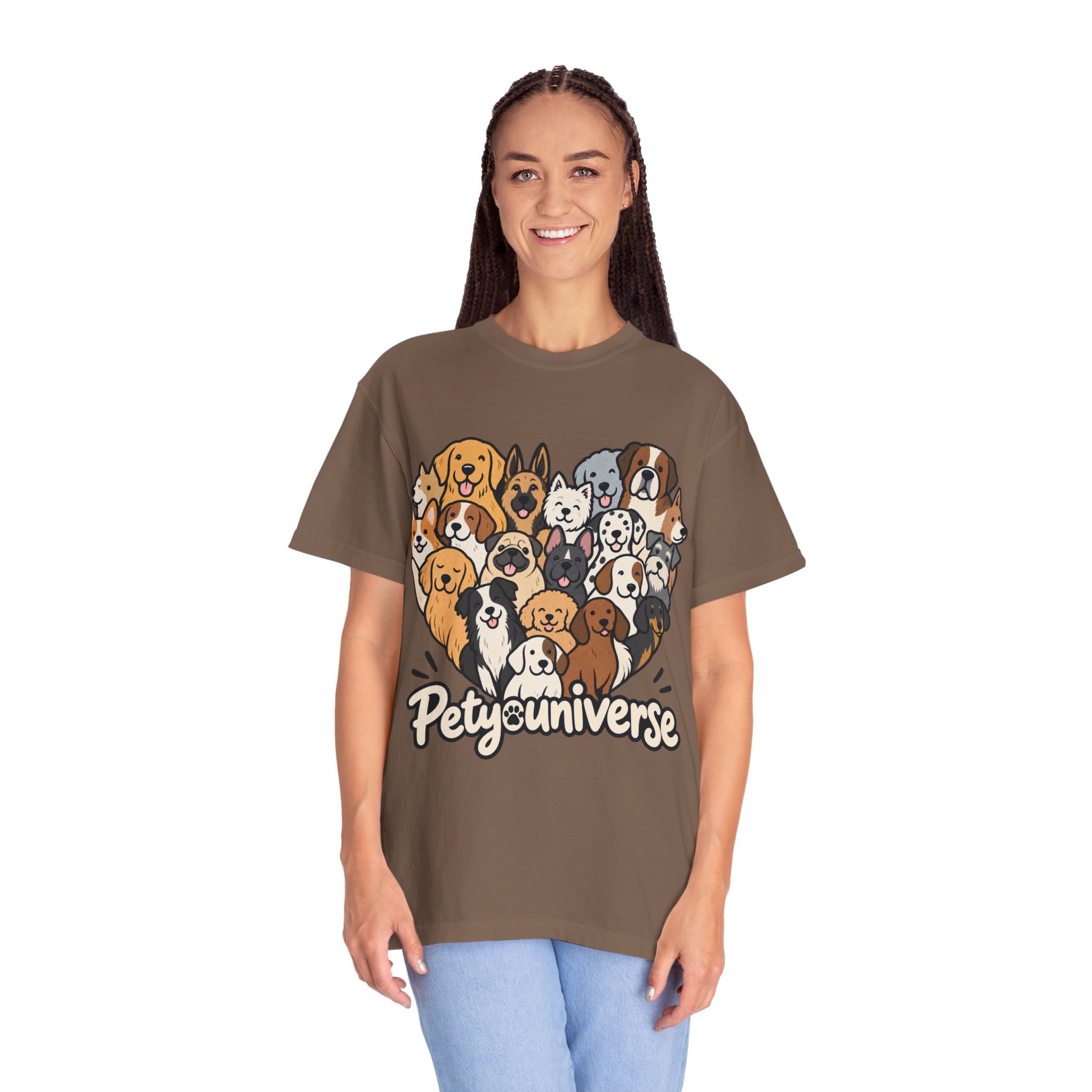 Dog Lover Cartoon T-Shirt — "Pety Universe" Graphic Tee - Image 65