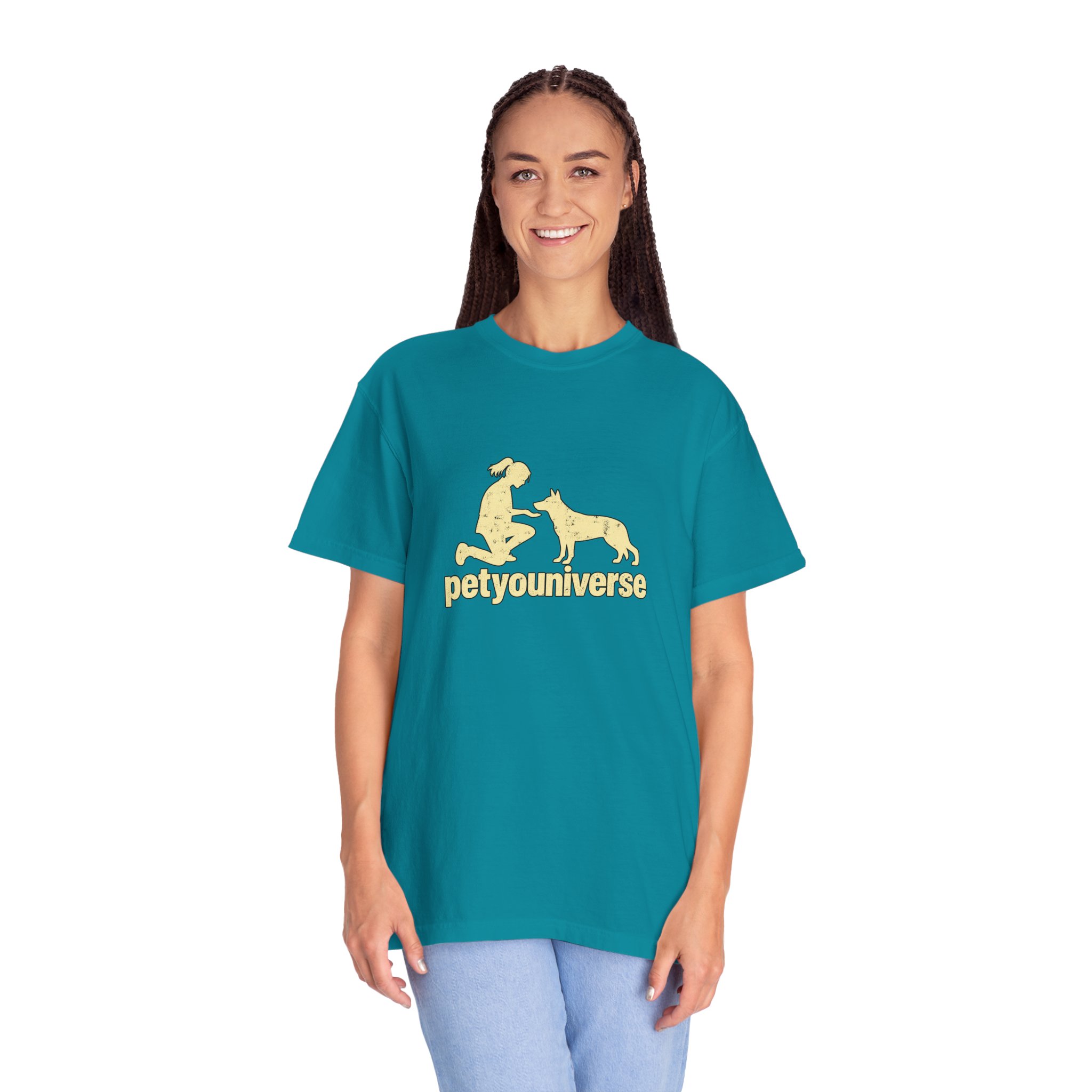 PetYoUniverse Dog Lover T-Shirt — Retro Paw & Pet Silhouette Tee - Image 68