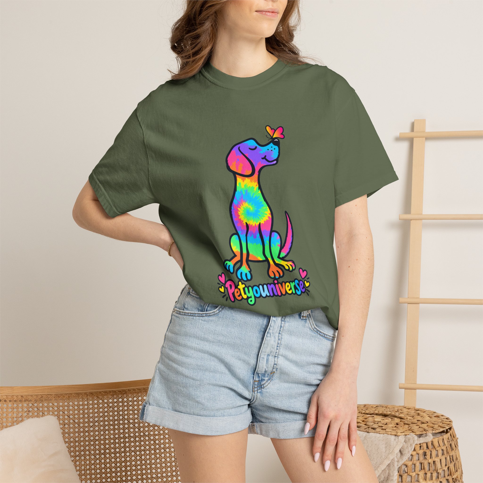 Tie-Dye Puppy T-Shirt — Colorful "PetYoUniverse" Dog Graphic Tee - Image 47