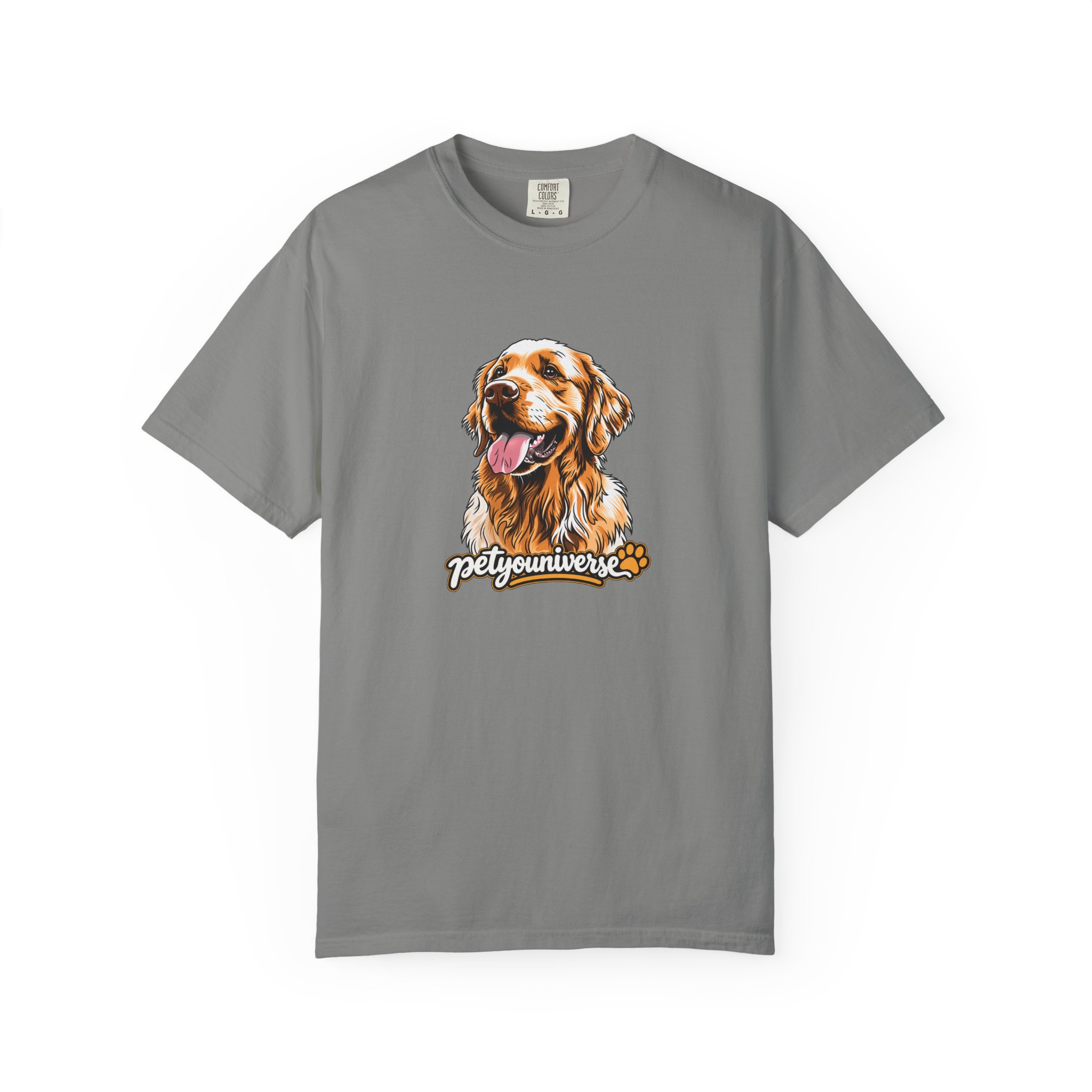 Dog Lover T-Shirt — Golden Retriever Portrait "PetYoUniverse" Graphic - Image 100