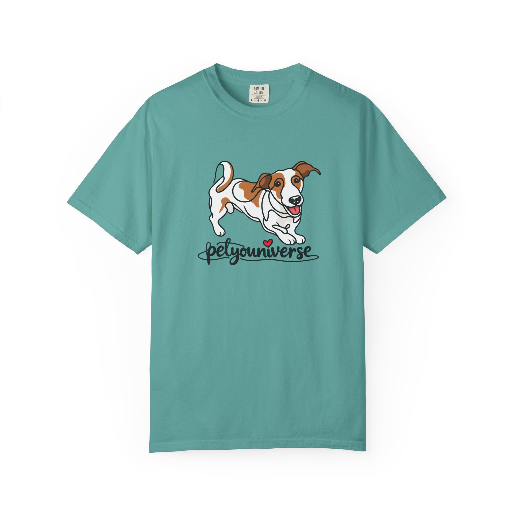 Dog Cartoon T-Shirt — "PetYoUniverse" Playful Jack Russell Tee - Image 64
