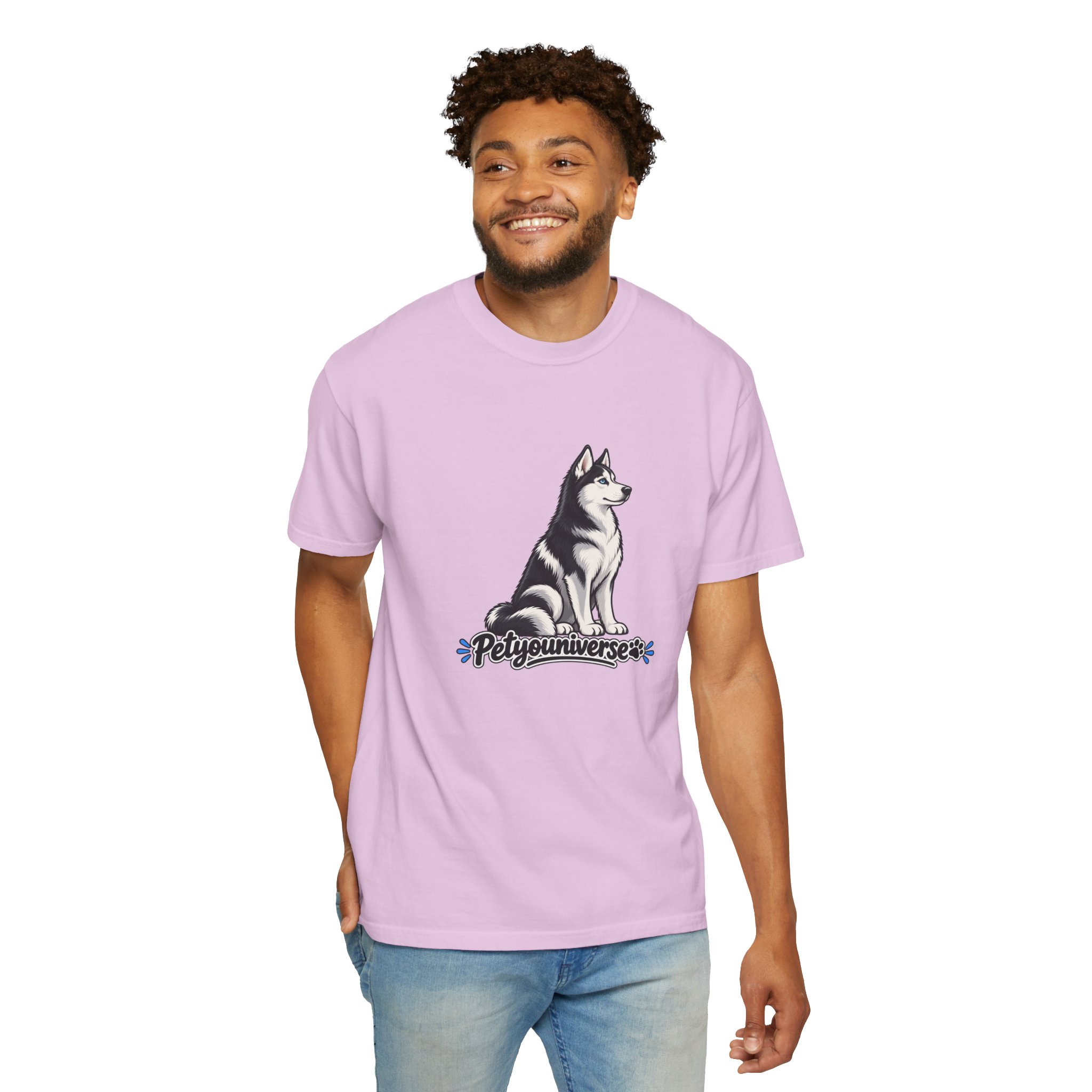 Husky Graphic T-Shirt — 'PetYoUniverse' Retro Dog Tee - Image 106