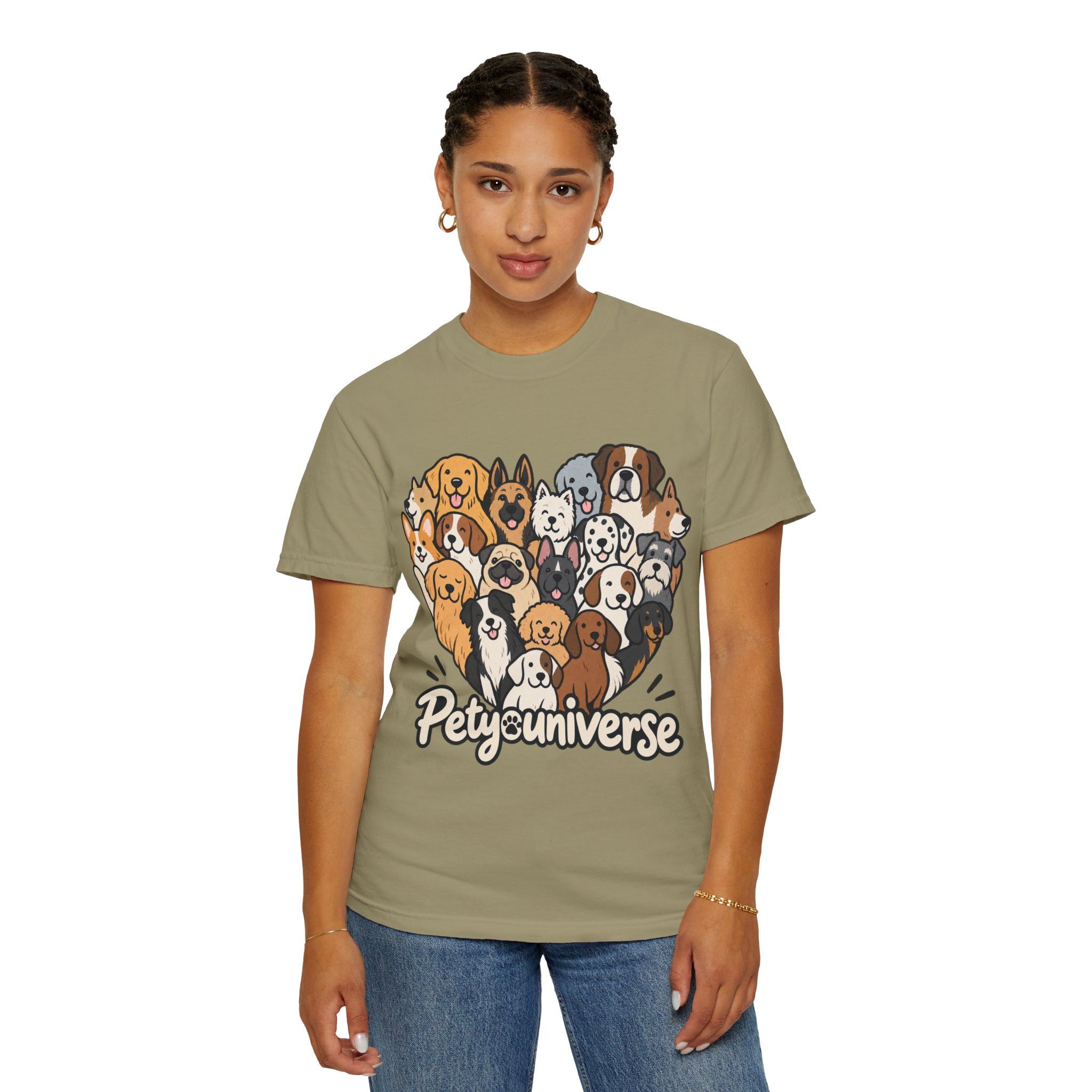 Dog Lover Cartoon T-Shirt — "Pety Universe" Graphic Tee - Image 56