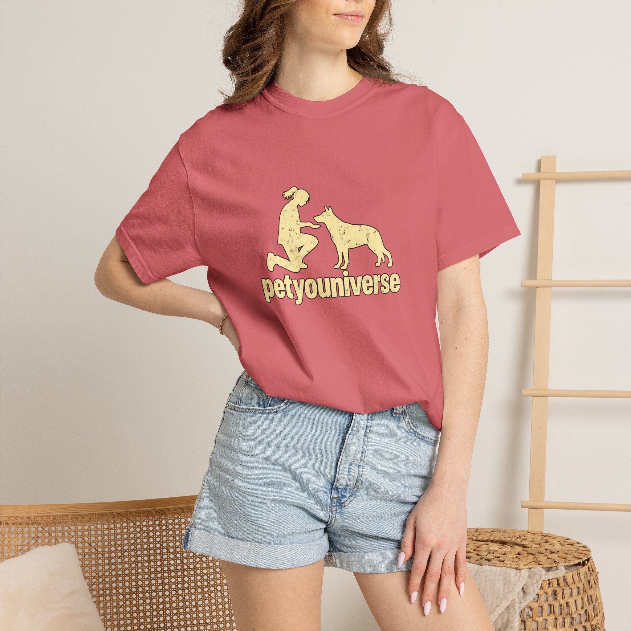 PetYoUniverse Dog Lover T-Shirt — Retro Paw & Pet Silhouette Tee - Image 110