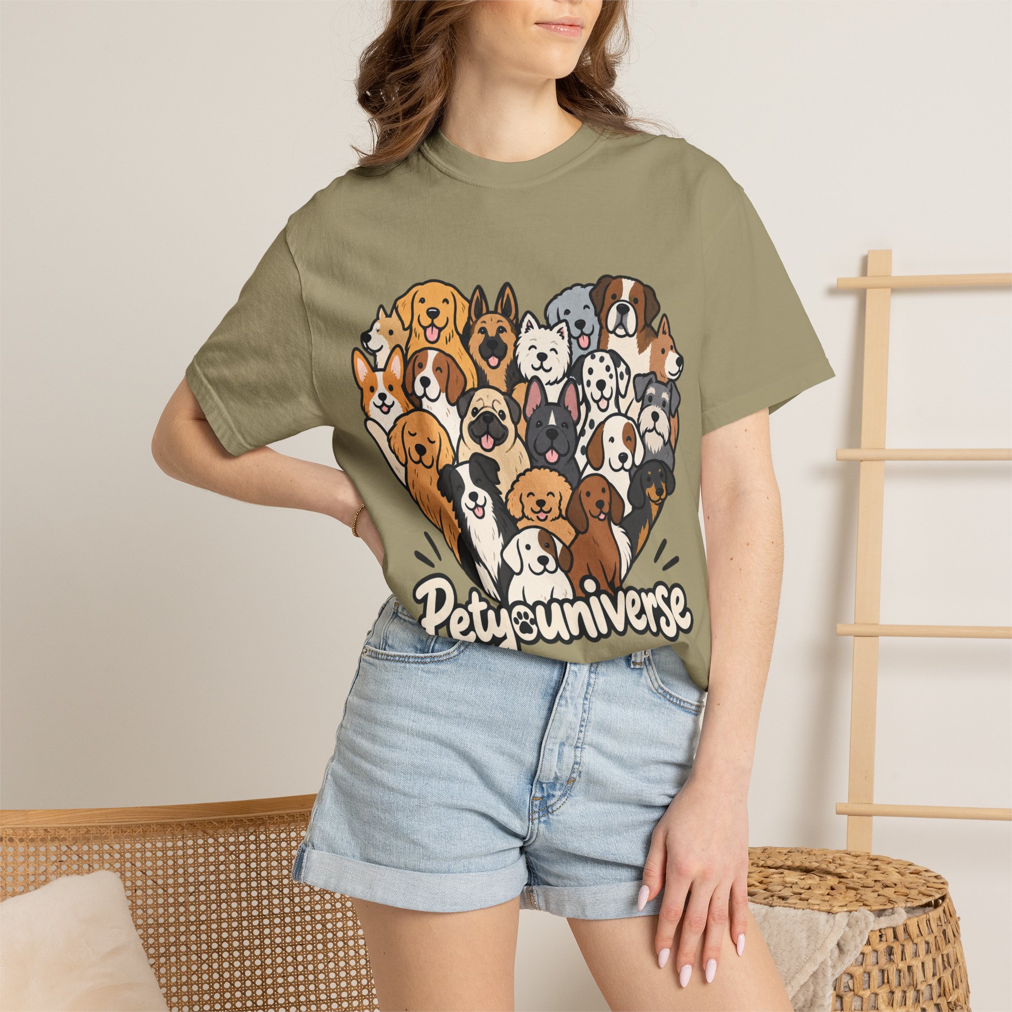 Dog Lover Cartoon T-Shirt — "Pety Universe" Graphic Tee - Image 52