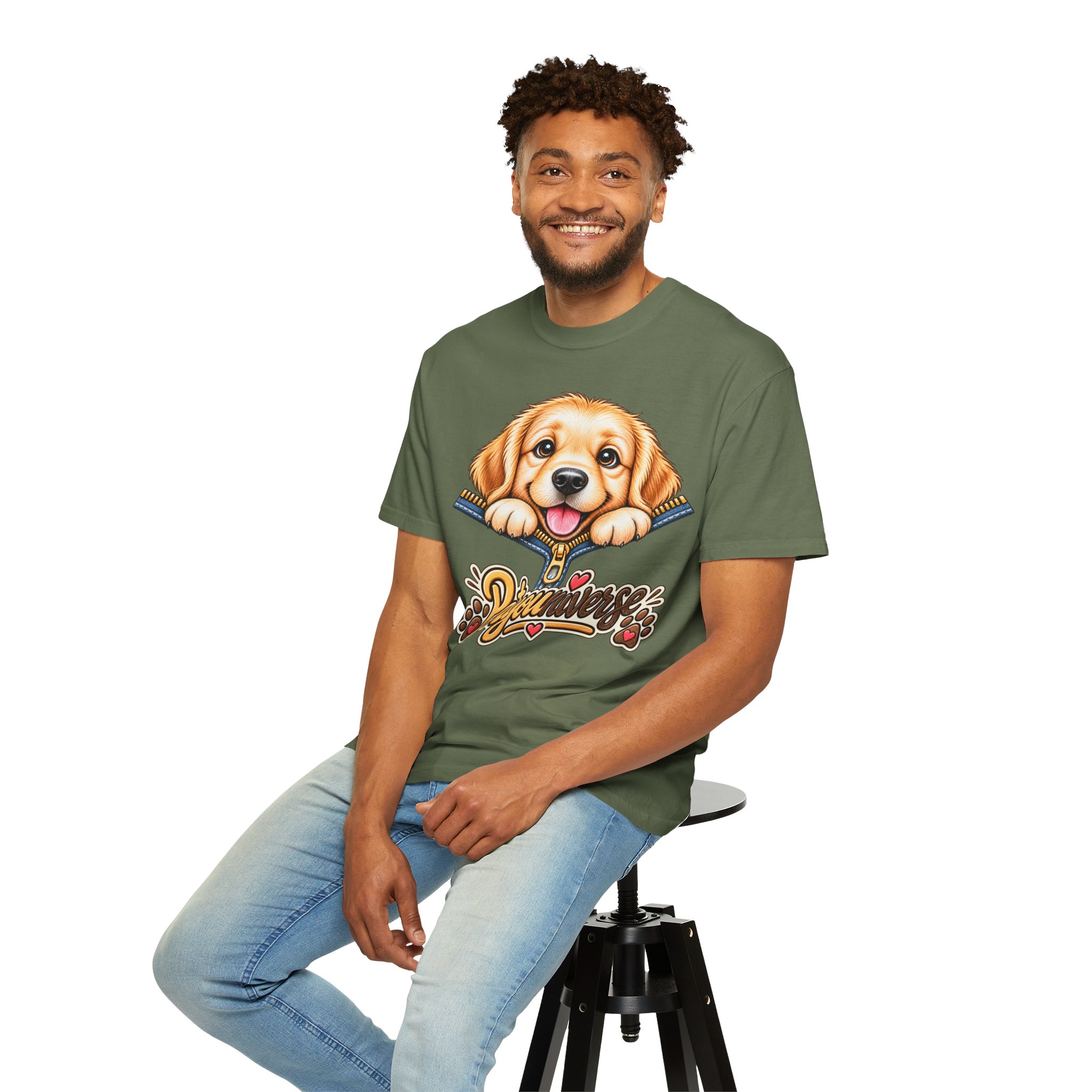 Golden Retriever Puppy "PetYoUniverse" T-Shirt - Image 53