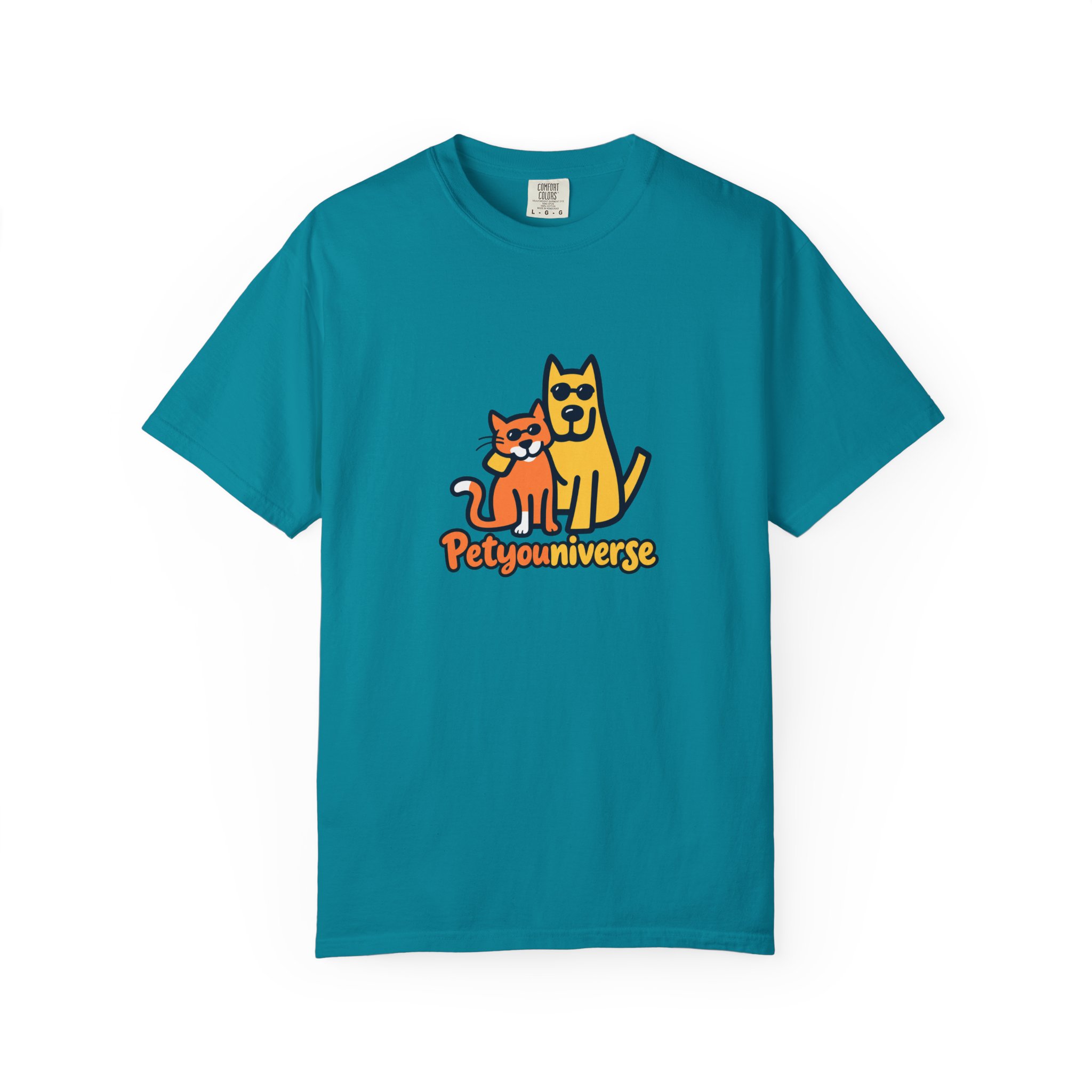 PetyoUniverse Cute Cat & Dog Graphic T-Shirt — Vintage Garment-Dyed Tee for Pet Lovers - Image 91