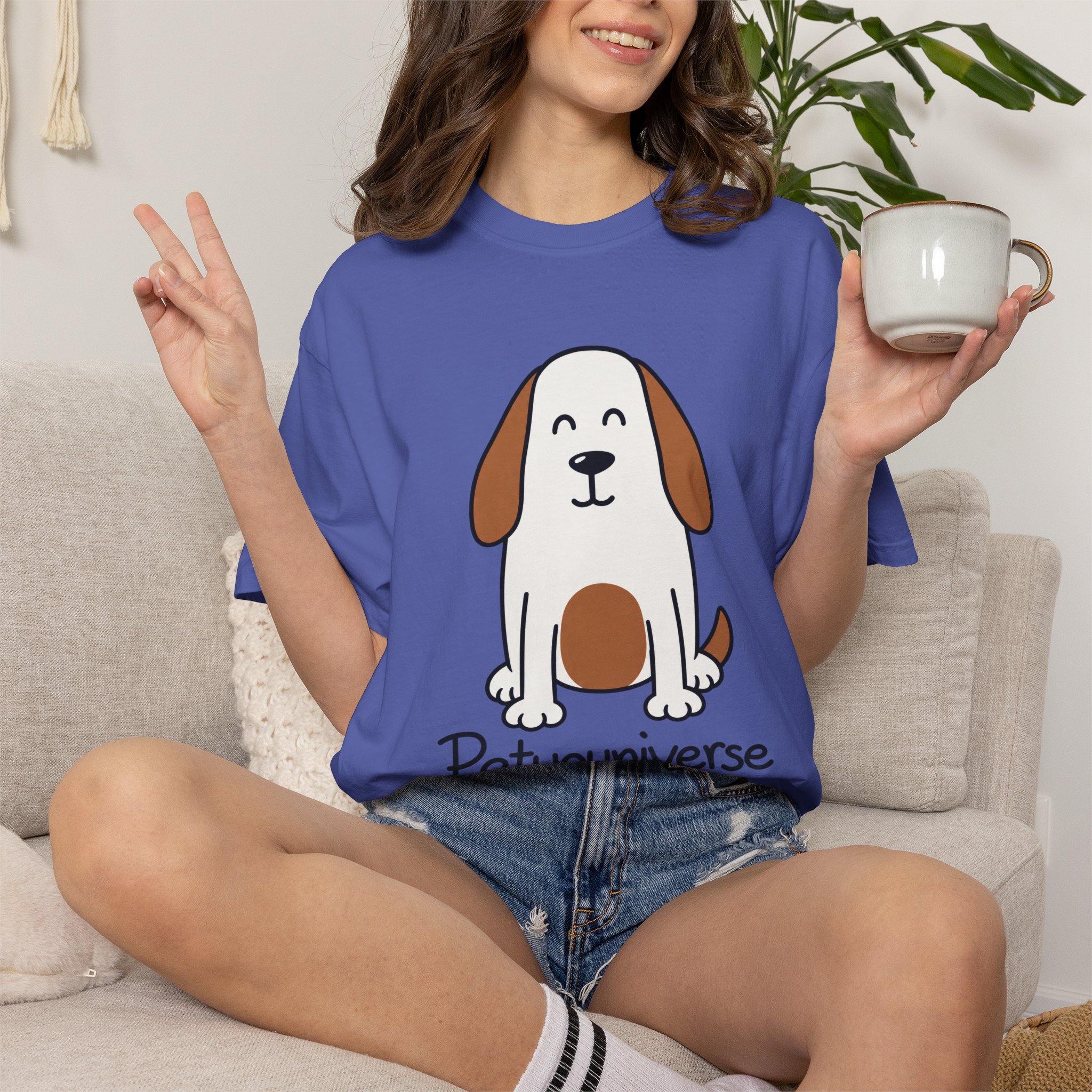 Cute Puppy Graphic T-Shirt — “PetYoUniverse” Dog Lover Tee - Image 66