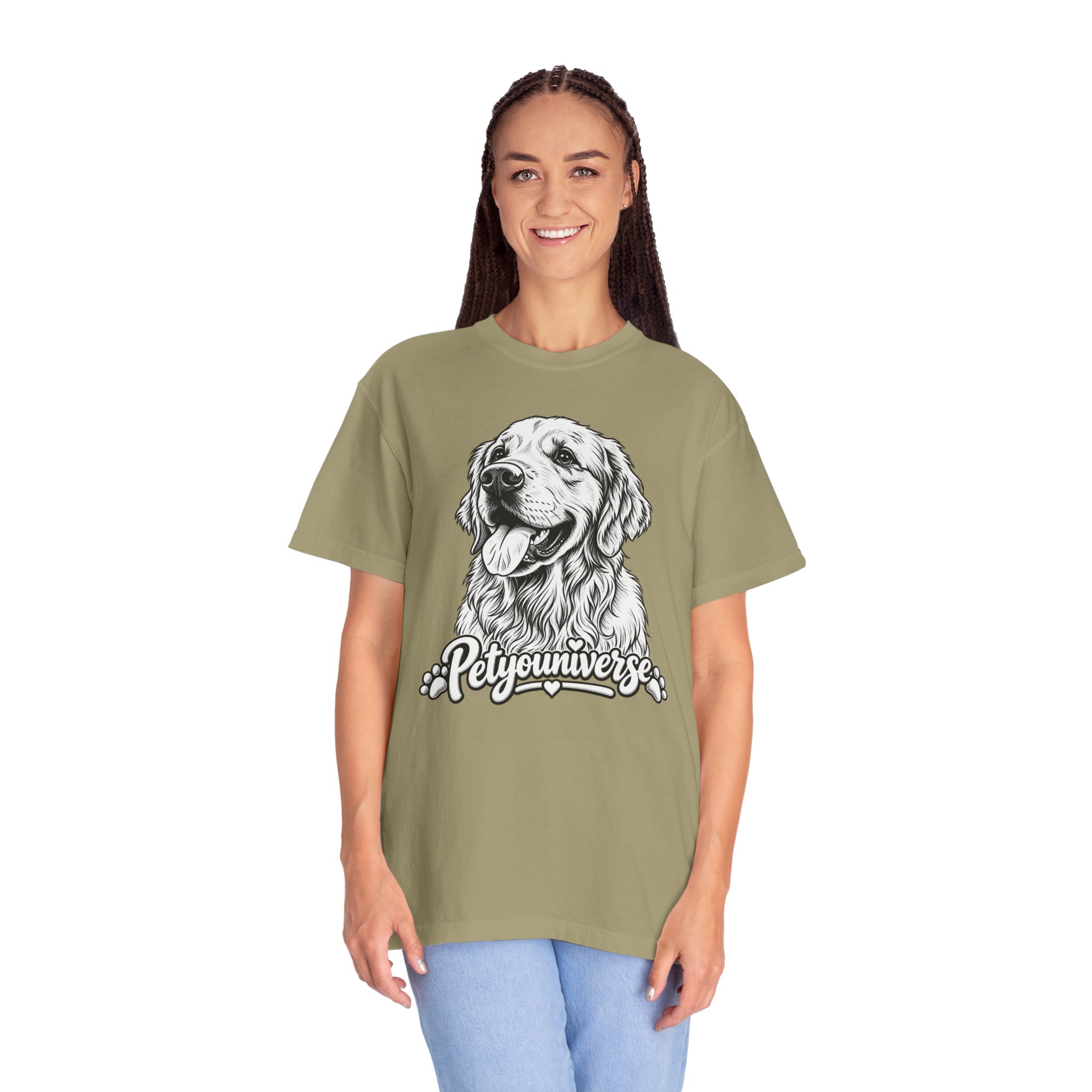 PetYoUniverse Golden Retriever Graphic T-Shirt — Cute Dog Portrait Tee - Image 23