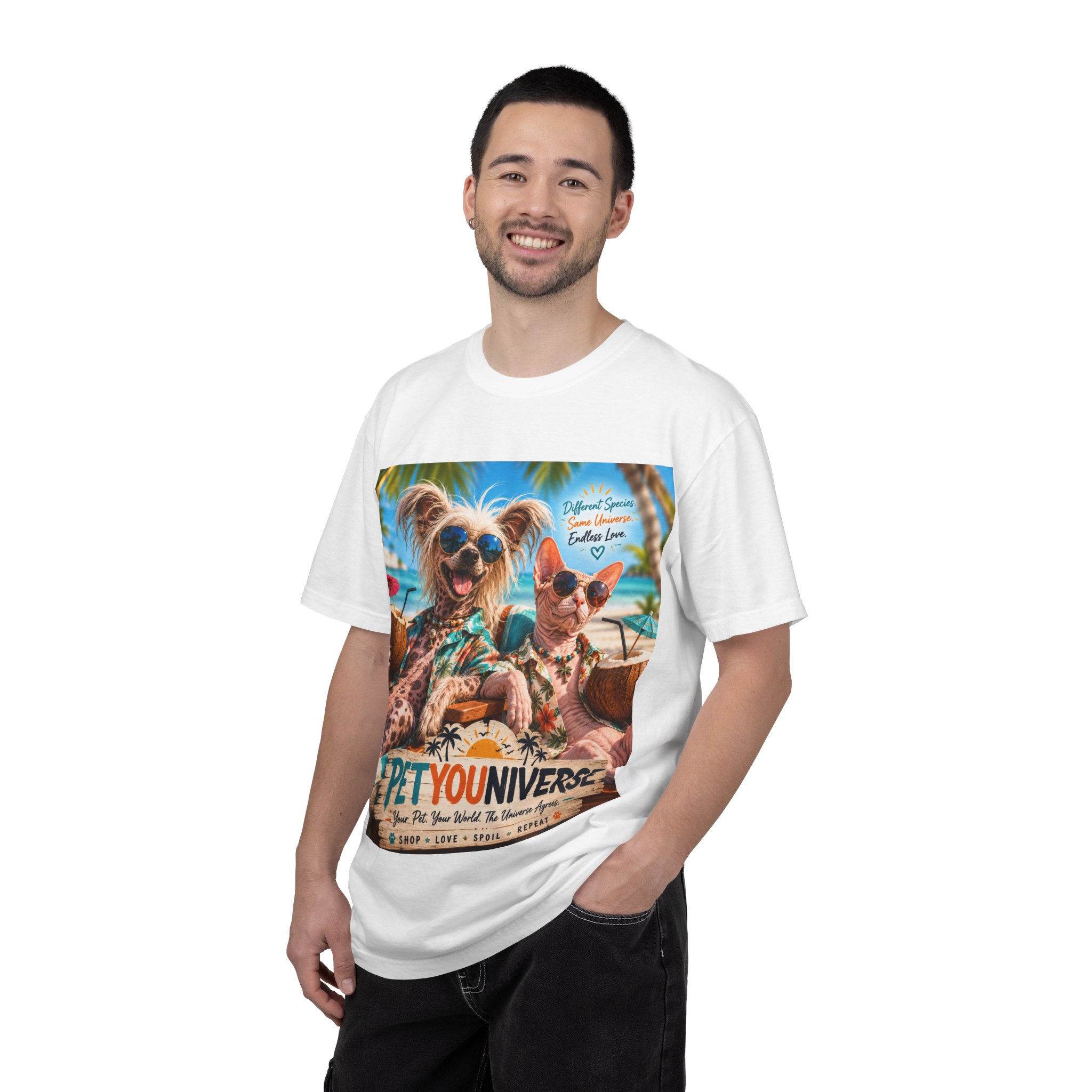 PetYoUniverse Beach Dogs T-Shirt — Tropical Pet Vacation Graphic Tee - Image 3