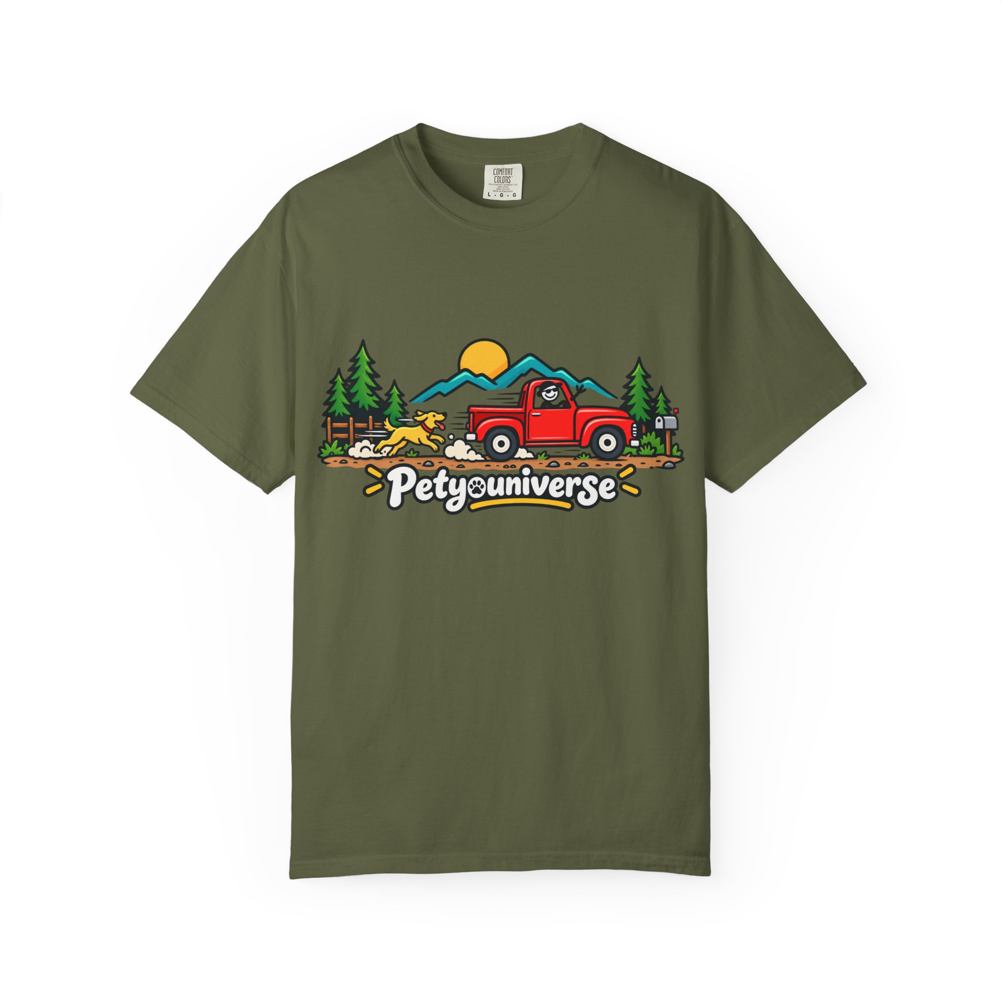 Petyuniverse Retro Truck & Dog Graphic T-Shirt - Image 46