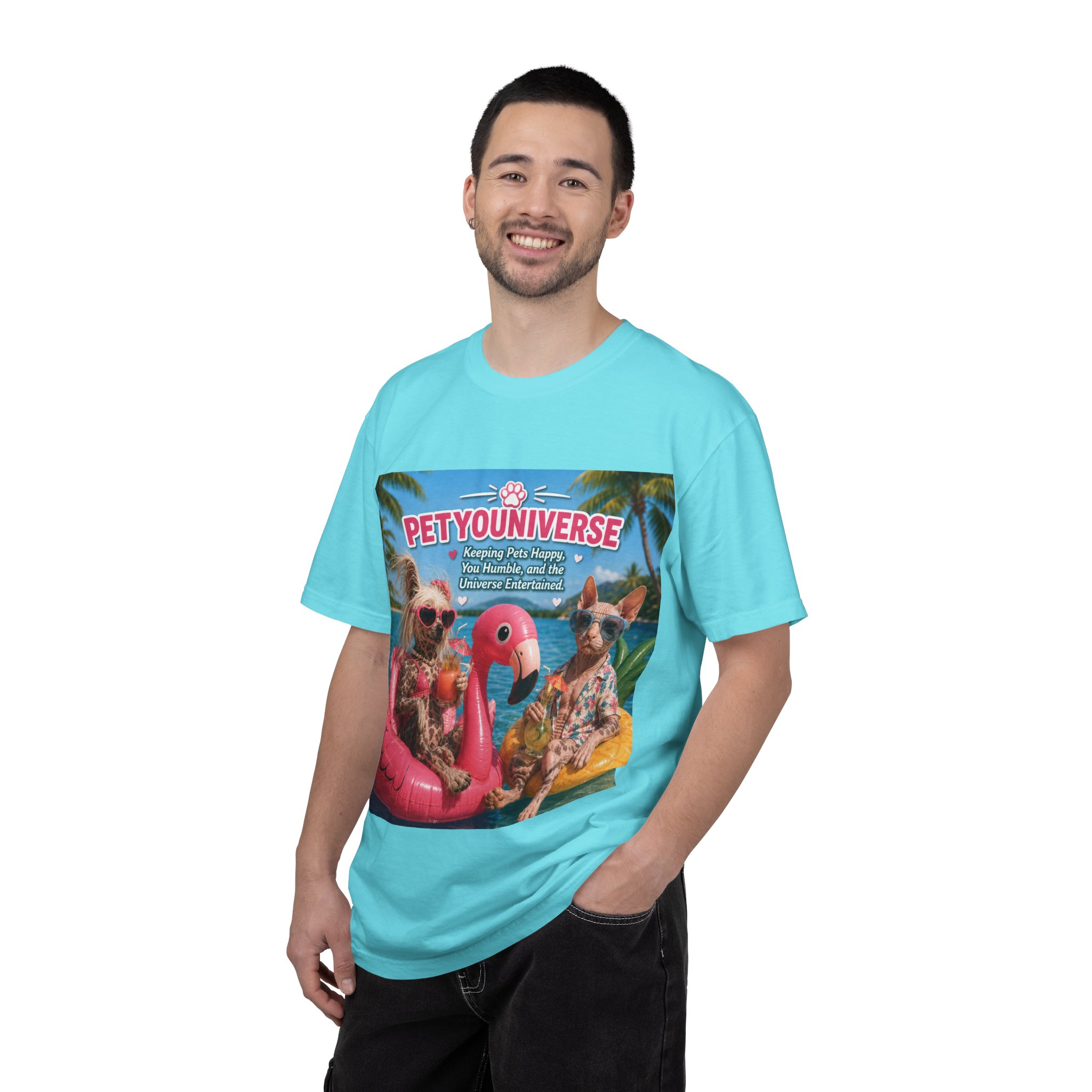 T-Shirt — "Petyouniverse" Summer Dog Vacation Graphic Tee - Image 69