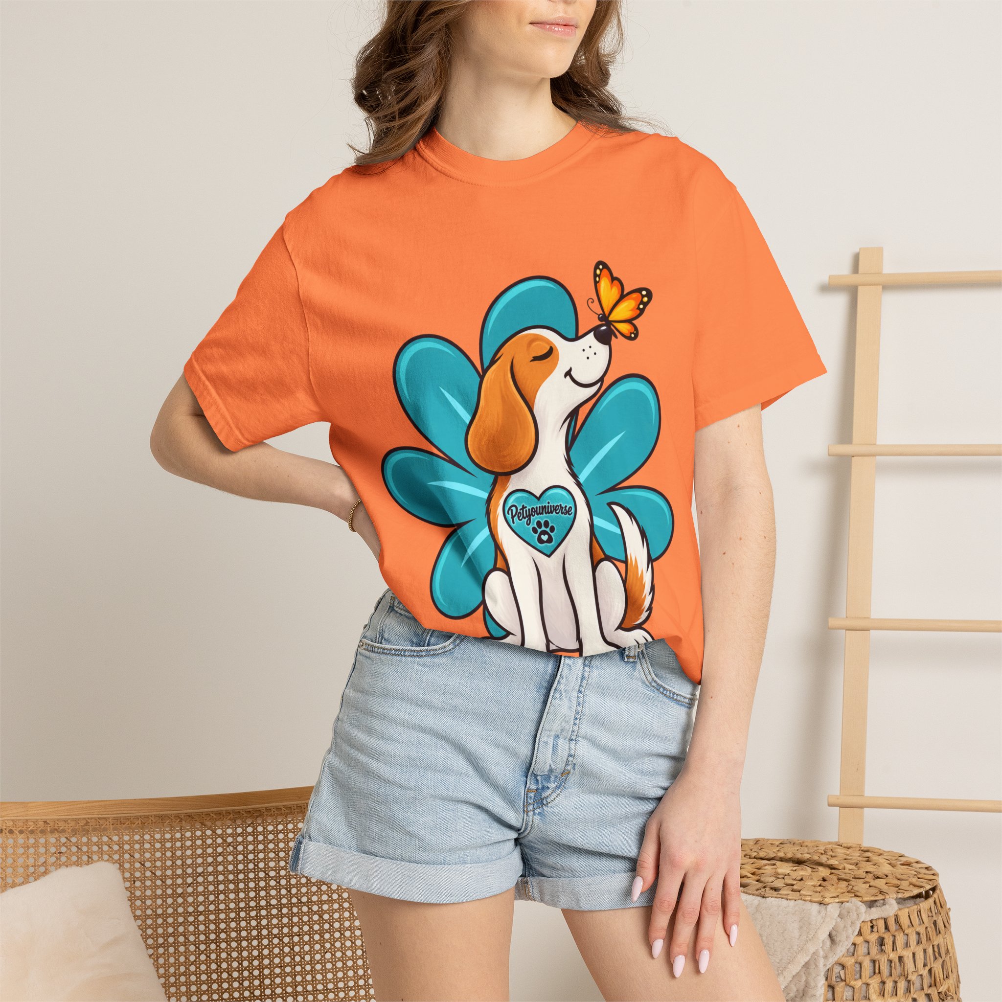 Beagle & Butterfly Graphic T-Shirt - Image 2