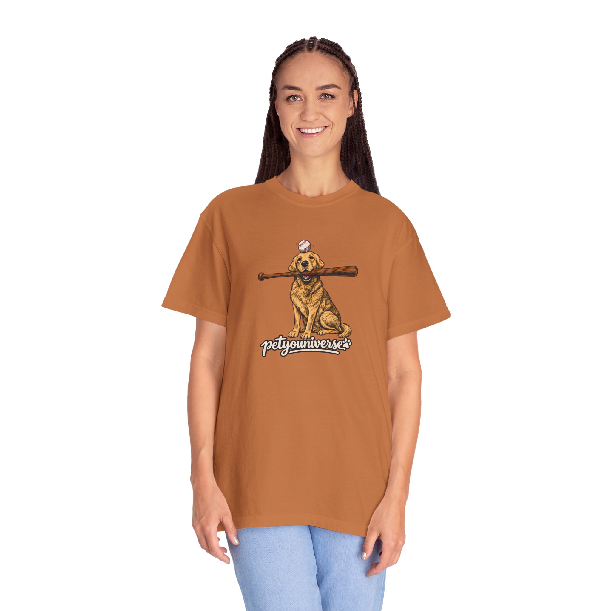 Golden Retriever Baseball Dog T-Shirt — “PetYoUniverse” Vintage Graphic Tee - Image 41